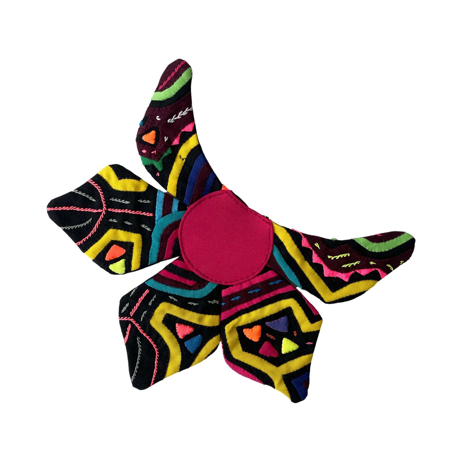 Mola flower brooch