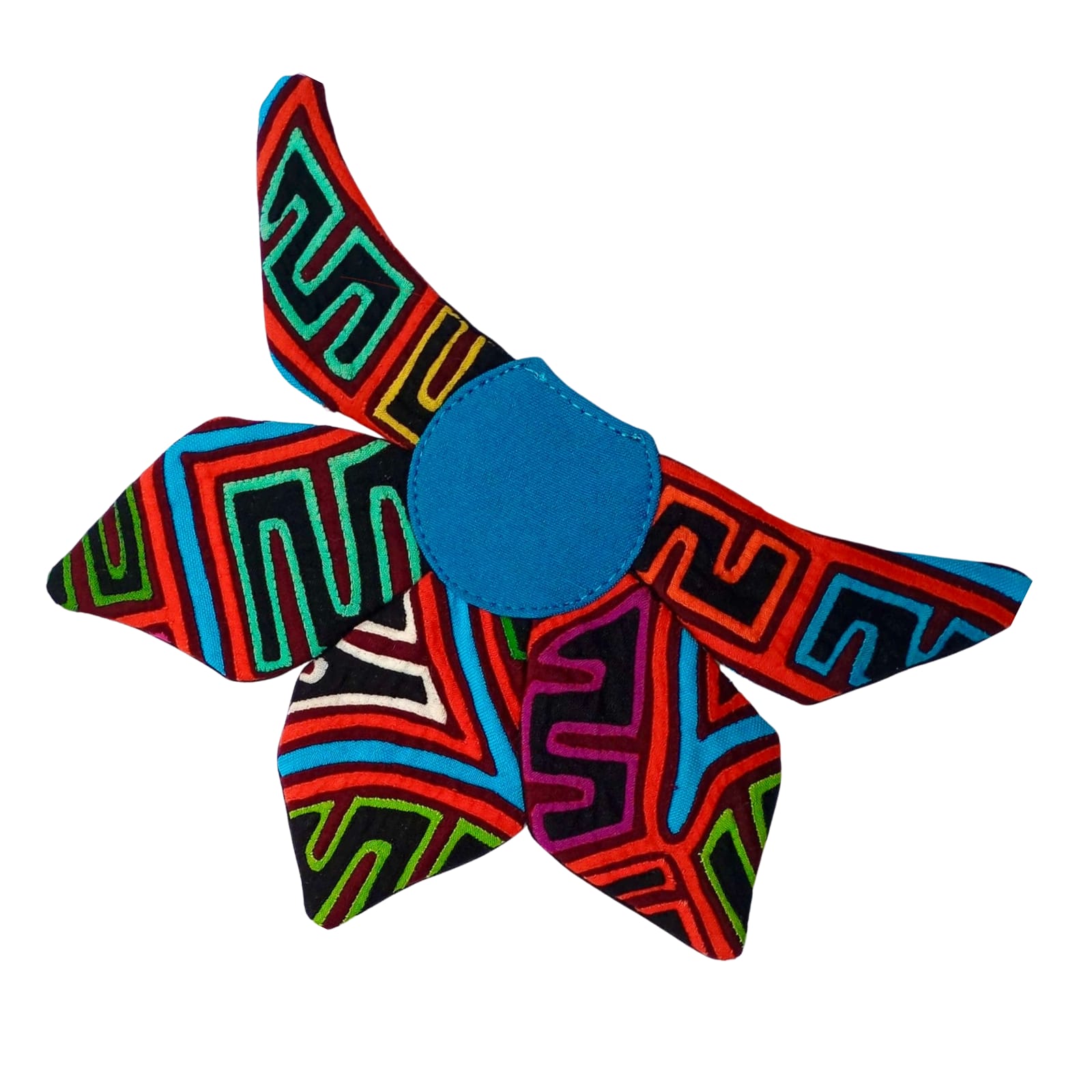 Mola flower brooch