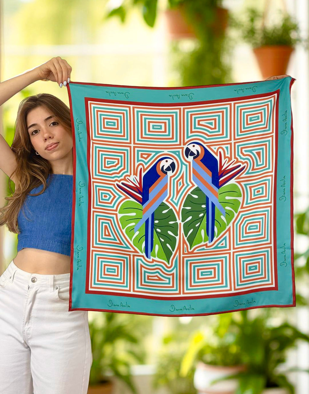 Macaw Silk Scarf