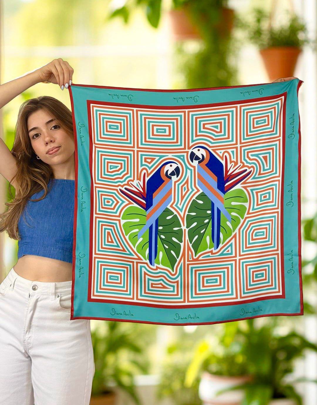 Macaw Silk Scarf