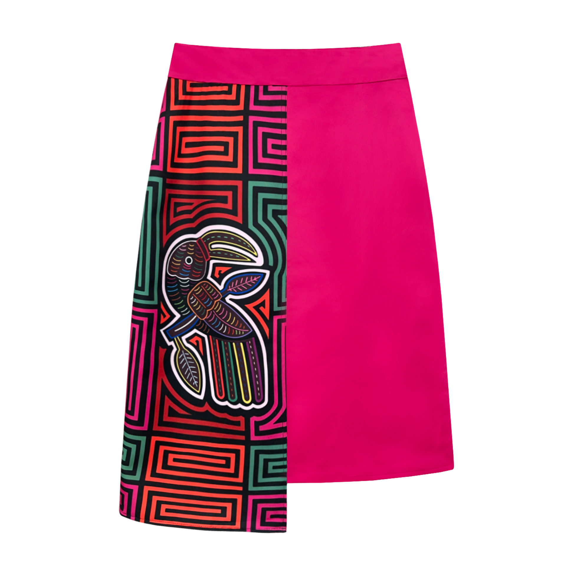 Half and half. Toucan skirt