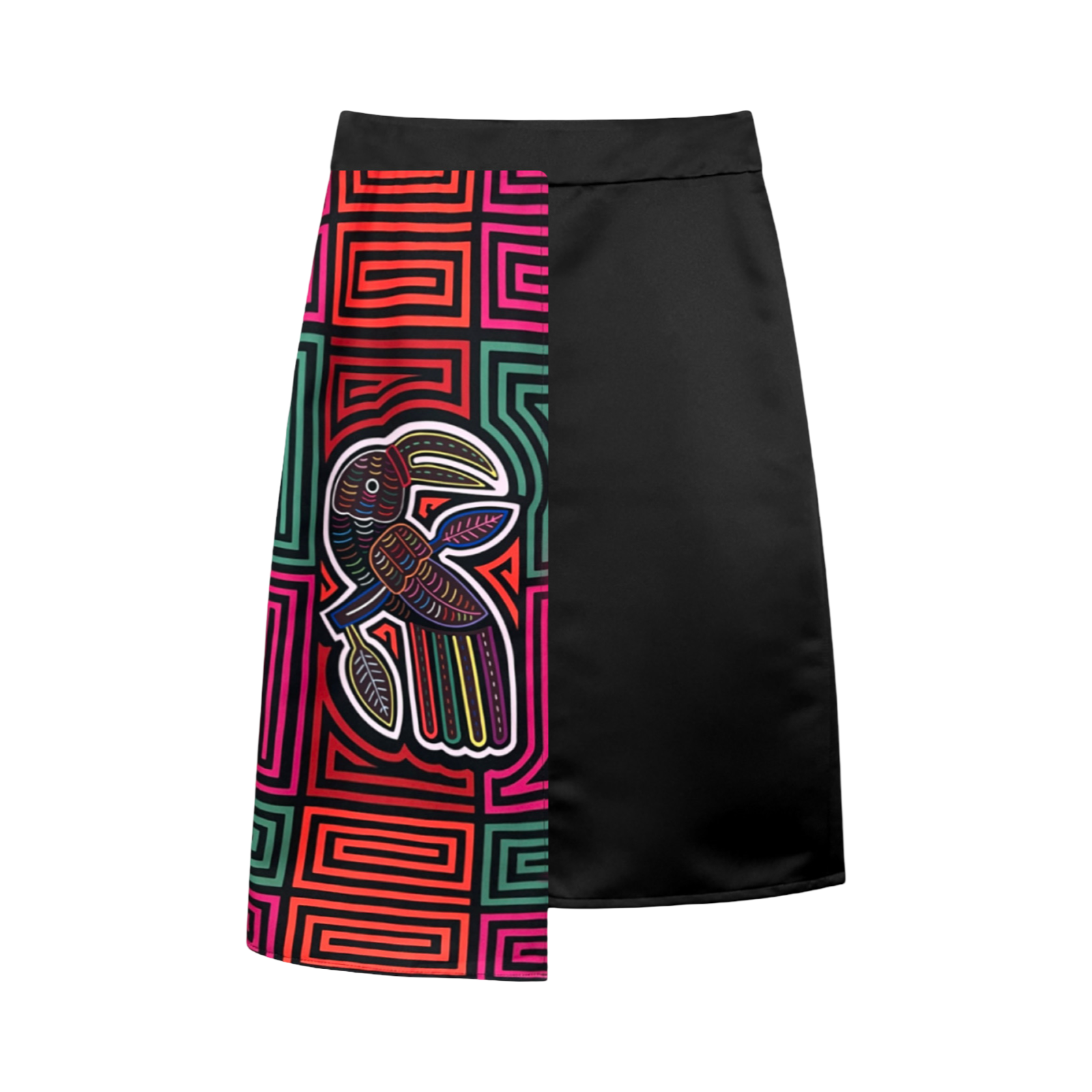Half and half. Toucan skirt