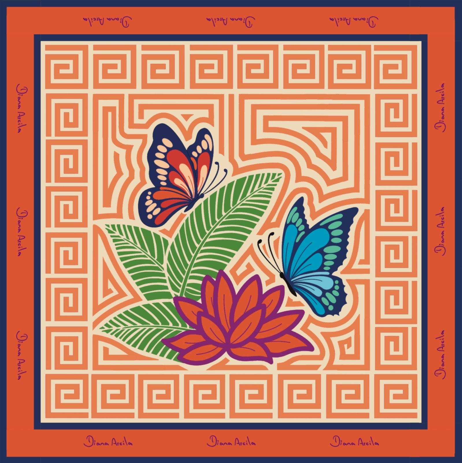 Butterfly Silk Scarf