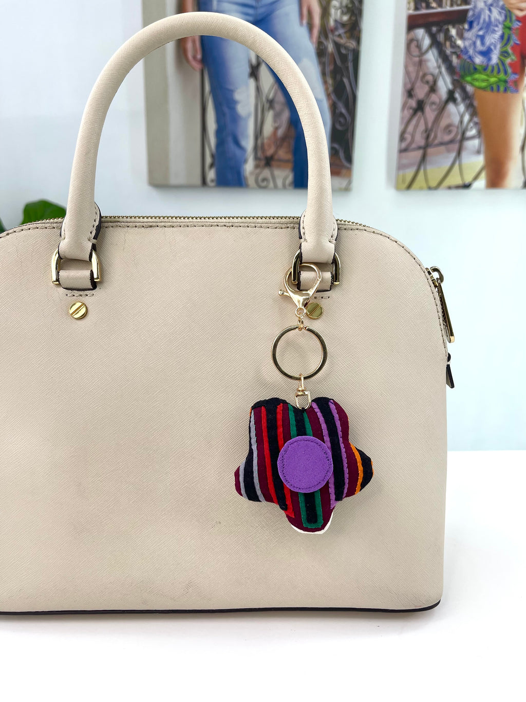 Mola Flower Keychain
