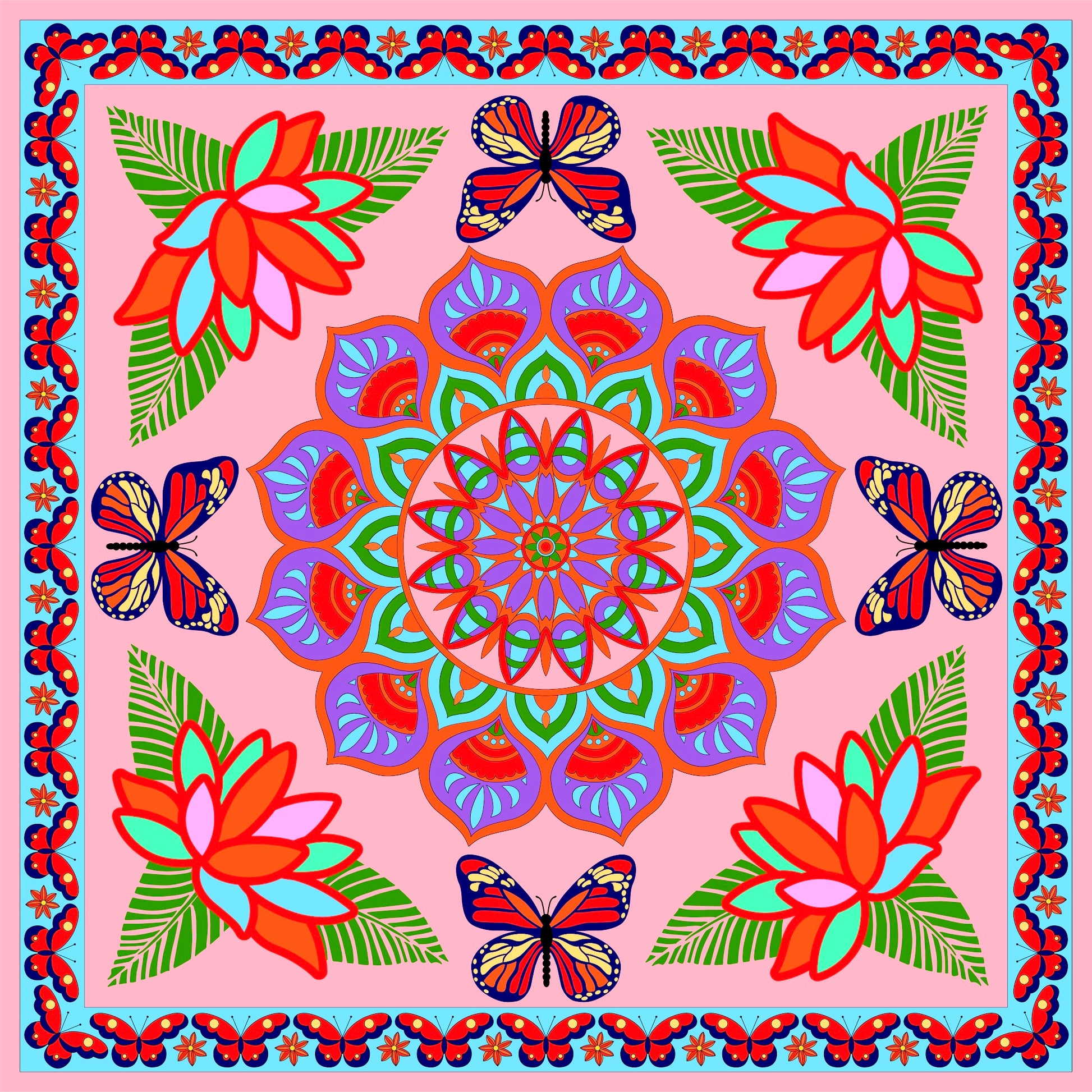 Butterfly Silk Scarf