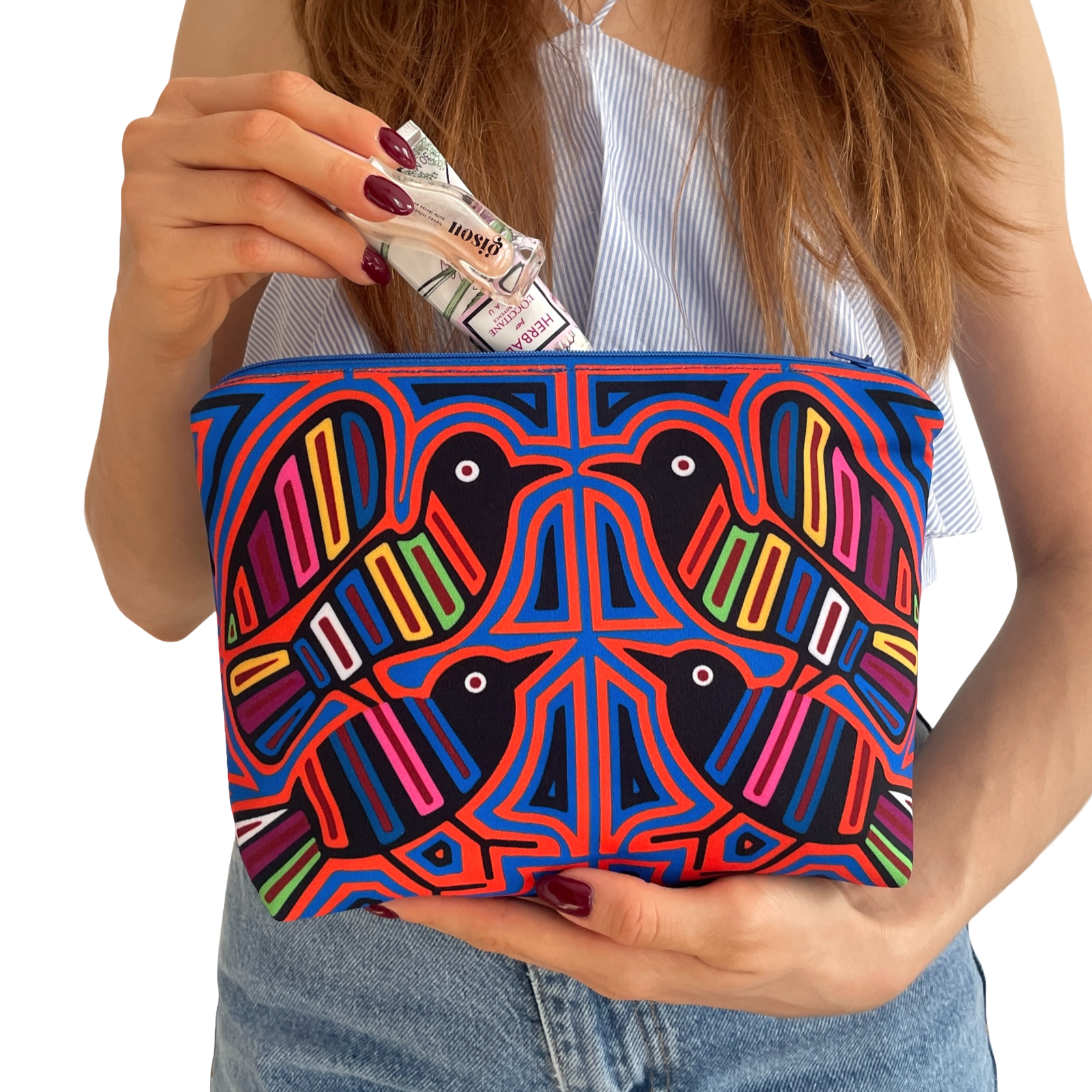 Blue Birds Cosmetic Bag