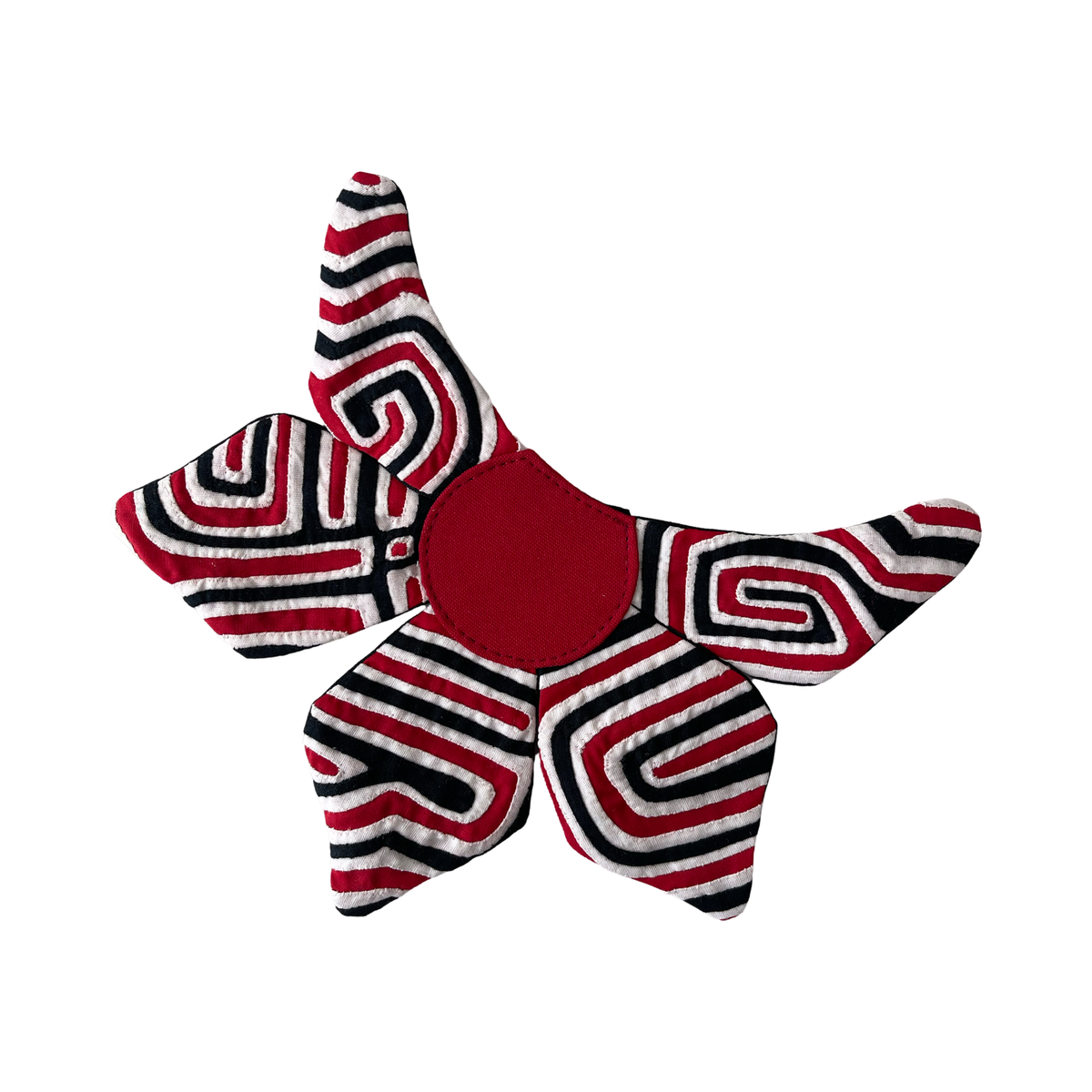 Mola flower brooch