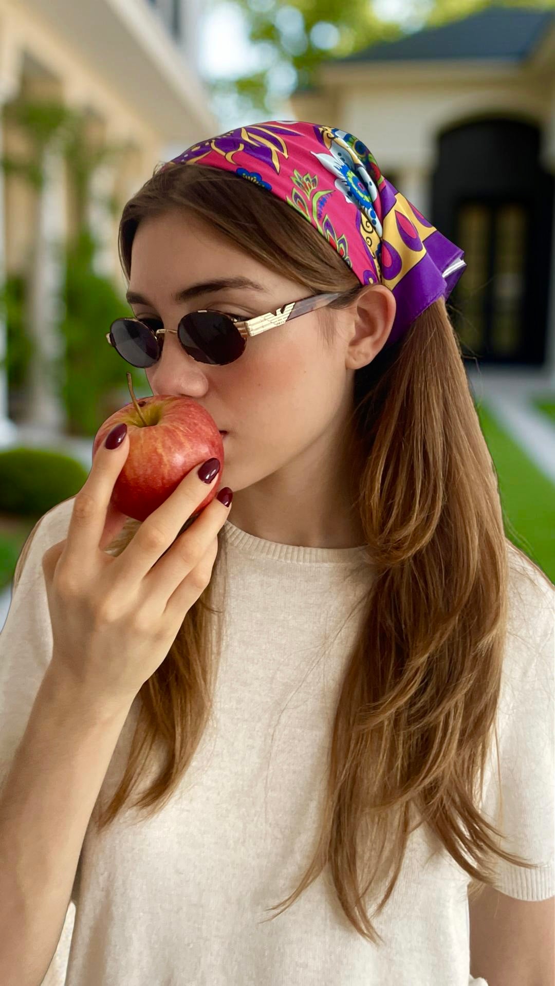 Bloom Pink Silk Scarf
