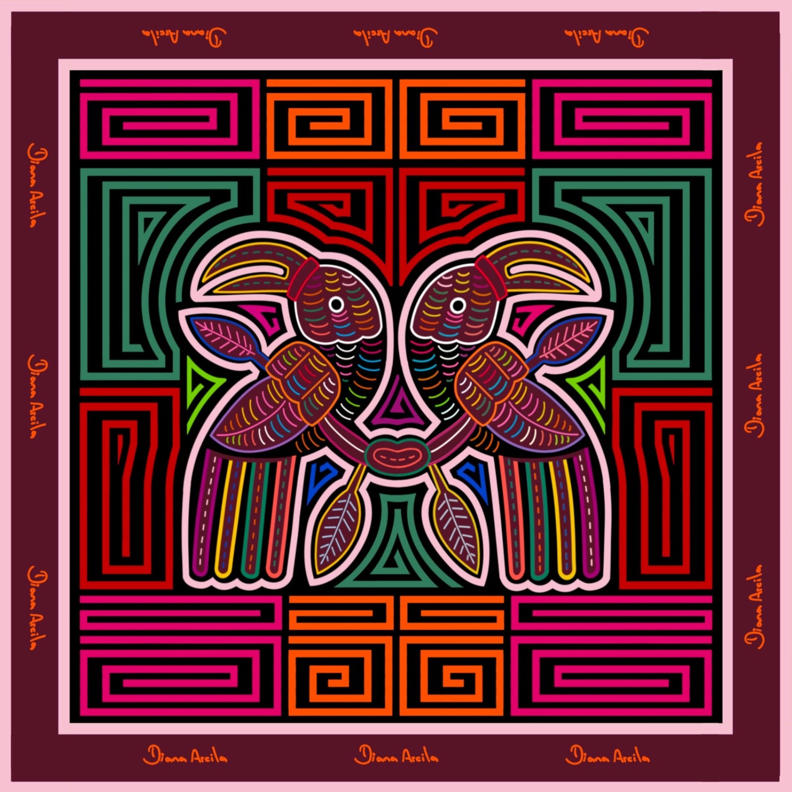 Toucans Silk Scarf