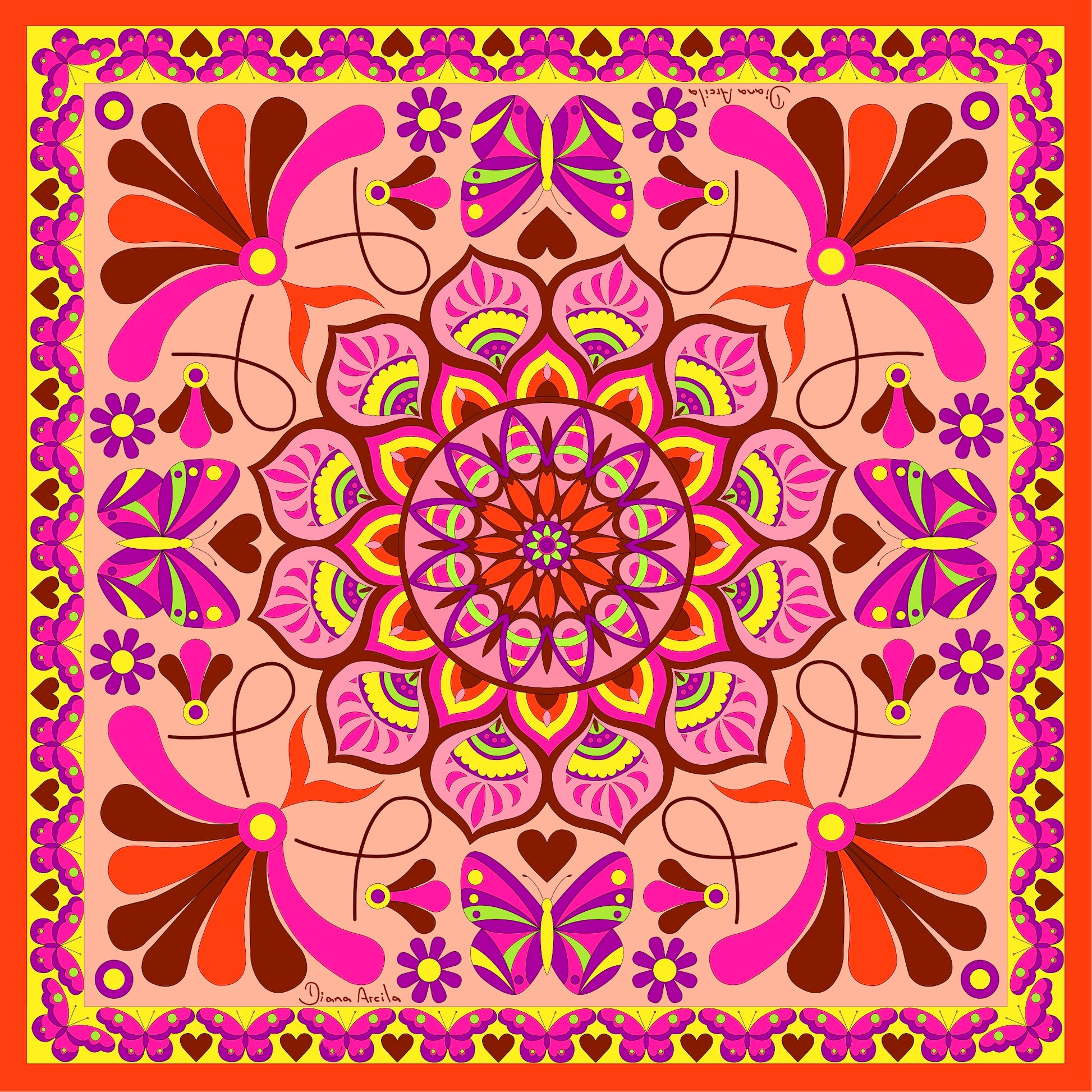 Butterfly Silk Scarf