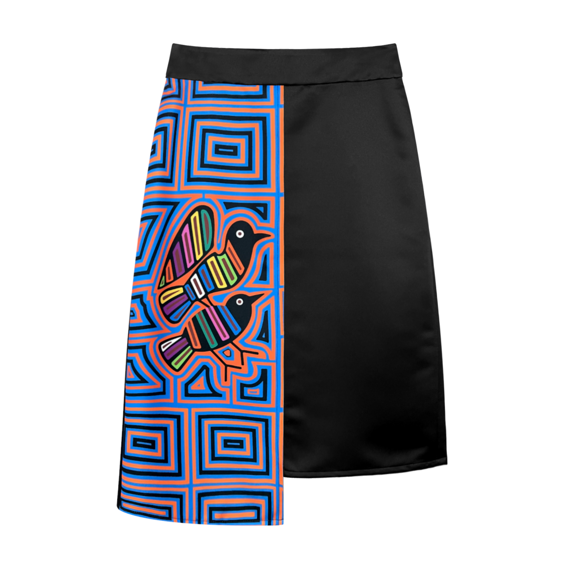 Half and half. Birds skirt