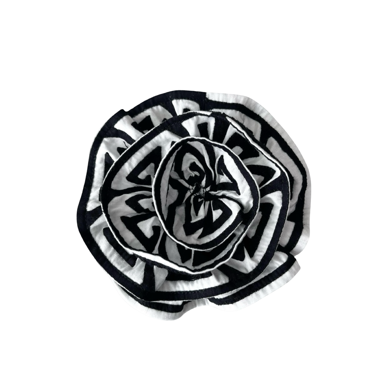 Mola rose brooch