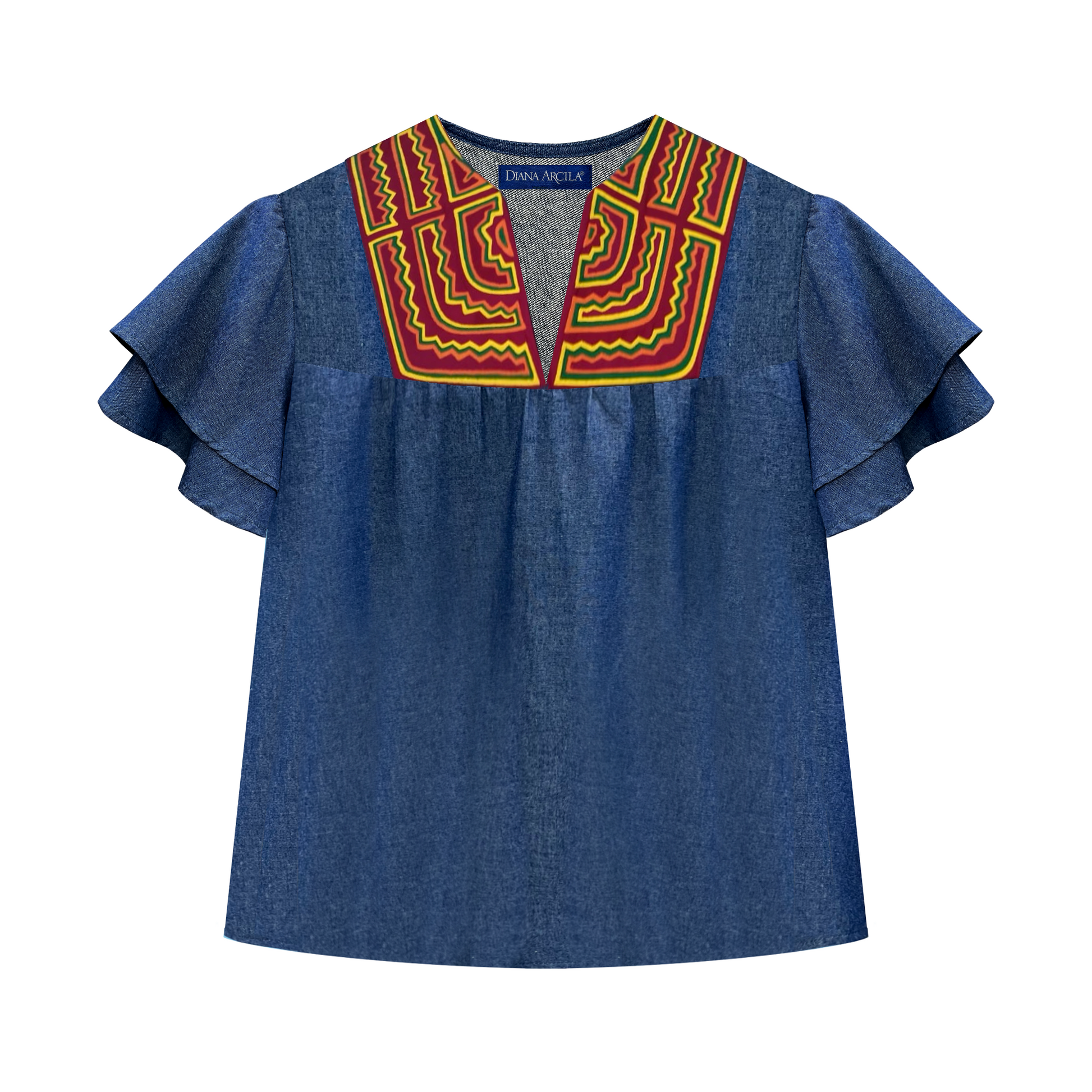 Mola and denim Shirt