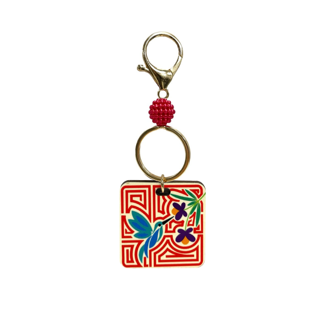 Mola inspiration keychain – Diana Arcila | Artesanías de Lujo