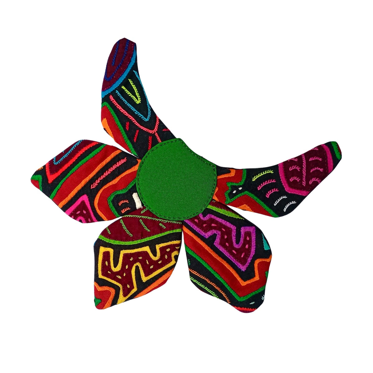 Mola flower brooch
