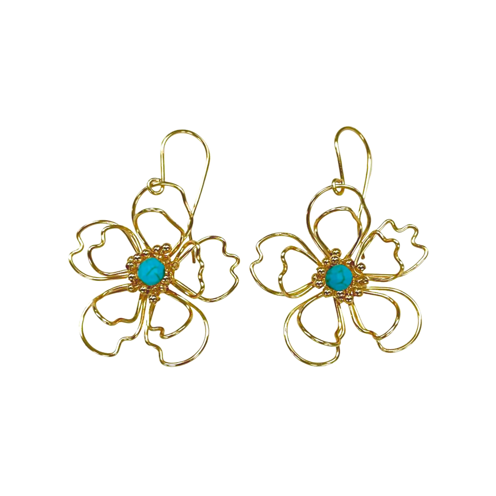 Golden Flowers Earrings