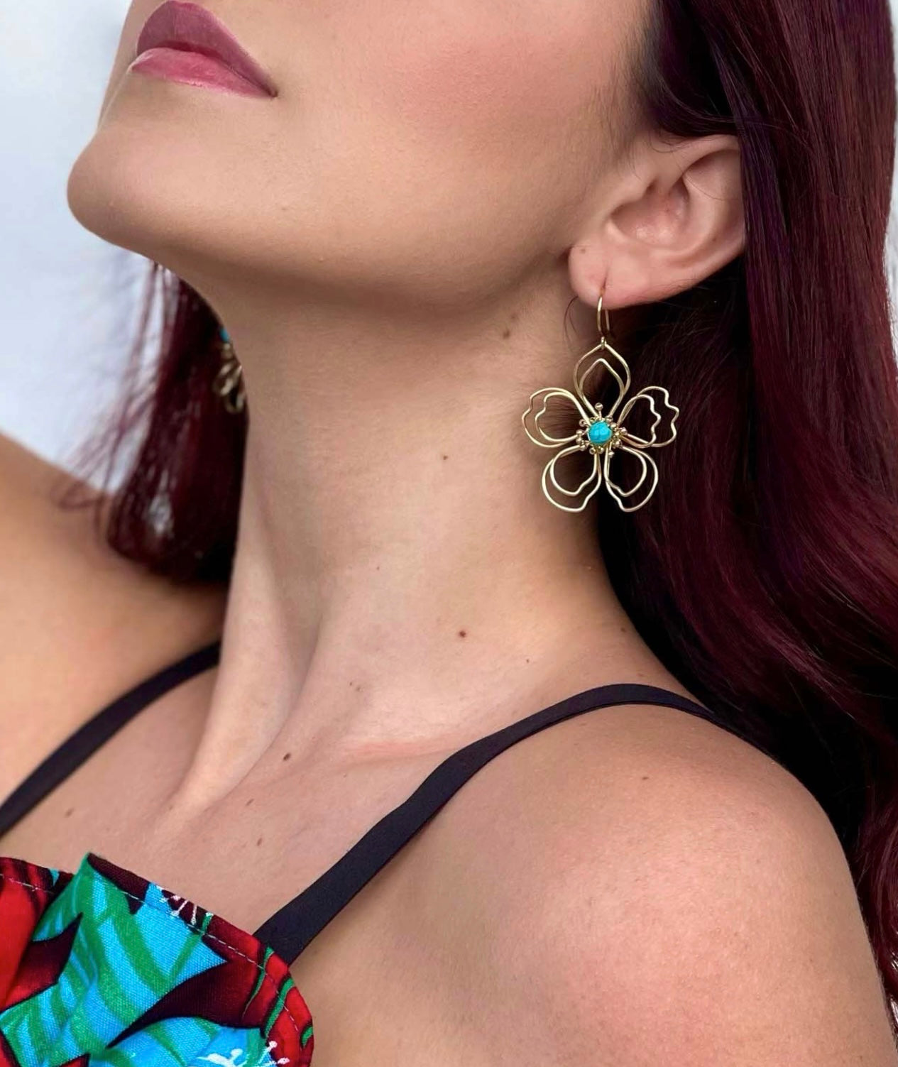Golden Flowers Earrings