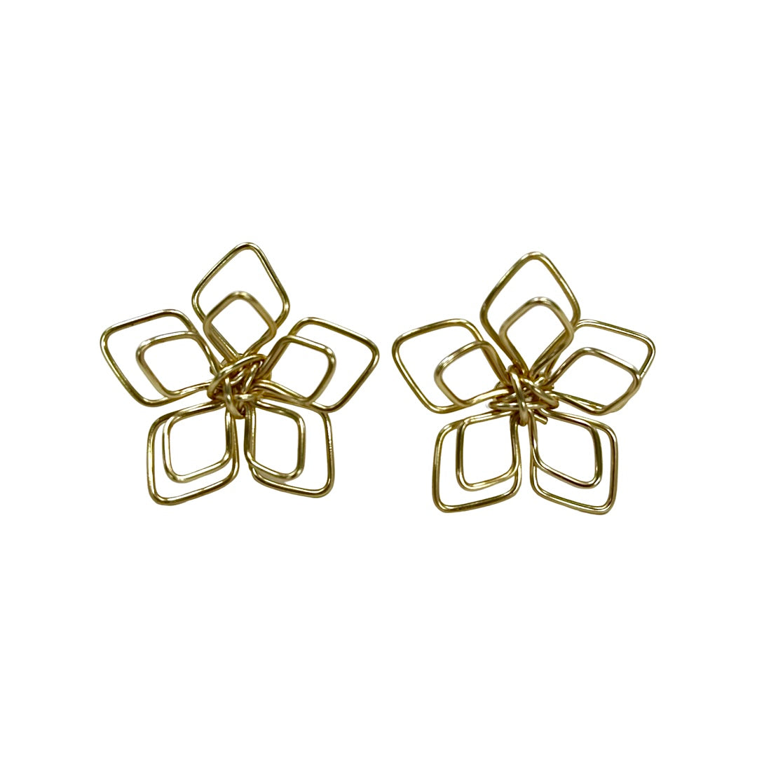 Golden Flowers Earrings